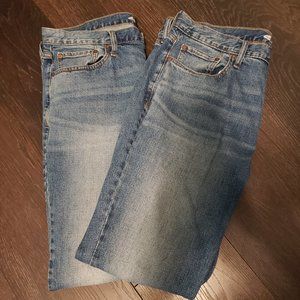 2 Pairs Old Navy Boot Cut Relaxed Flex Jeans 36x34